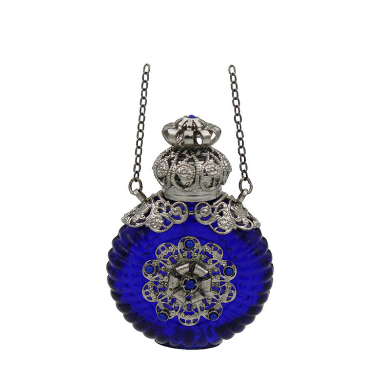 Sapphire Blue Perfume Necklace Bottle