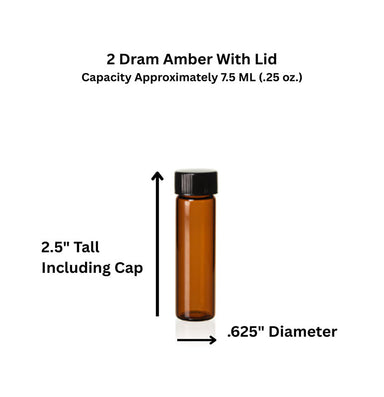 Amber Vial with Lid .25 oz.