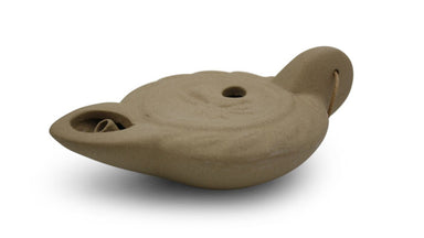 Dove and Olive Branch Oil Lamp Side View